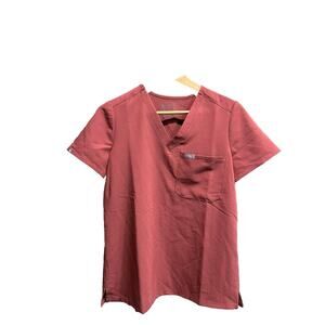 FIGS Technical Collection‎ Red Short Sleeve Women's Scrubs Top Size XS